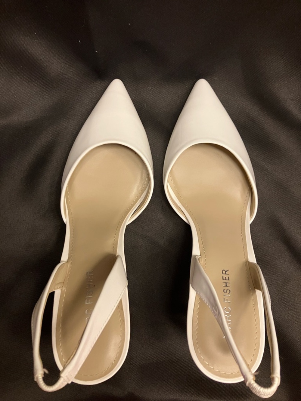 Marc Fisher Hadya Slingback Pump, White, 7M, White - Picture 11 of 15